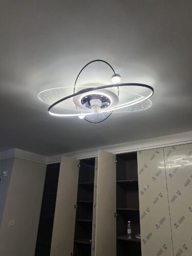 Starry Planet Buckle Dimmable Ceiling Light with Fan photo review