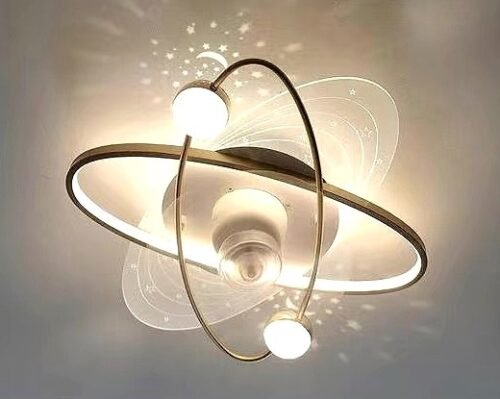 Starry Planet Buckle Dimmable Ceiling Light with Fan photo review