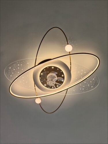 Starry Planet Buckle Dimmable Ceiling Light with Fan photo review