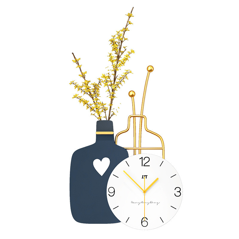 Fashionable Elegant Vase Bouquet Decorative Wall Clock - Image 5
