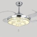 Elegant Stylish Crystal Invisible Ceiling Fan Lamp photo review