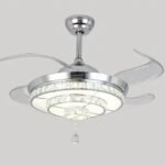 Elegant Stylish Crystal Invisible Ceiling Fan Lamp photo review