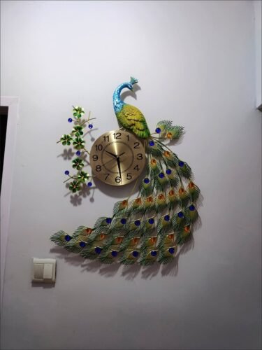 Elegant Classic Stylish Peacock Decorative Wall Clock photo review