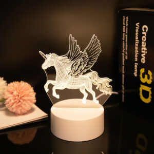 Creative Touch 3D Pegasus Night Lamp Winged Horse Table Lamp Home Office Decor Lamp