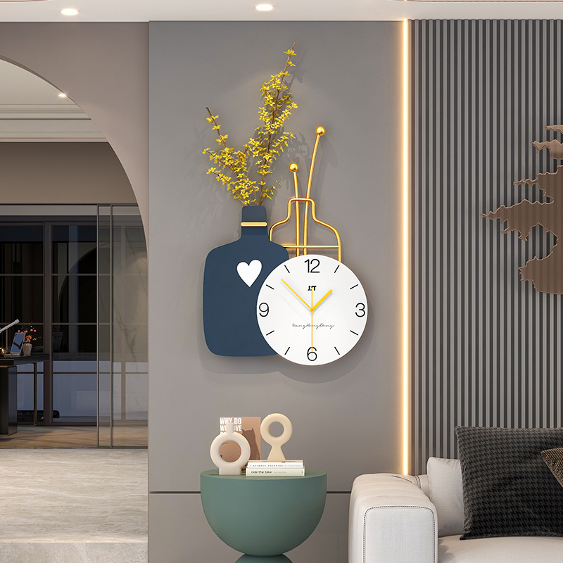 Fashionable Elegant Vase Bouquet Decorative Wall Clock - Image 4