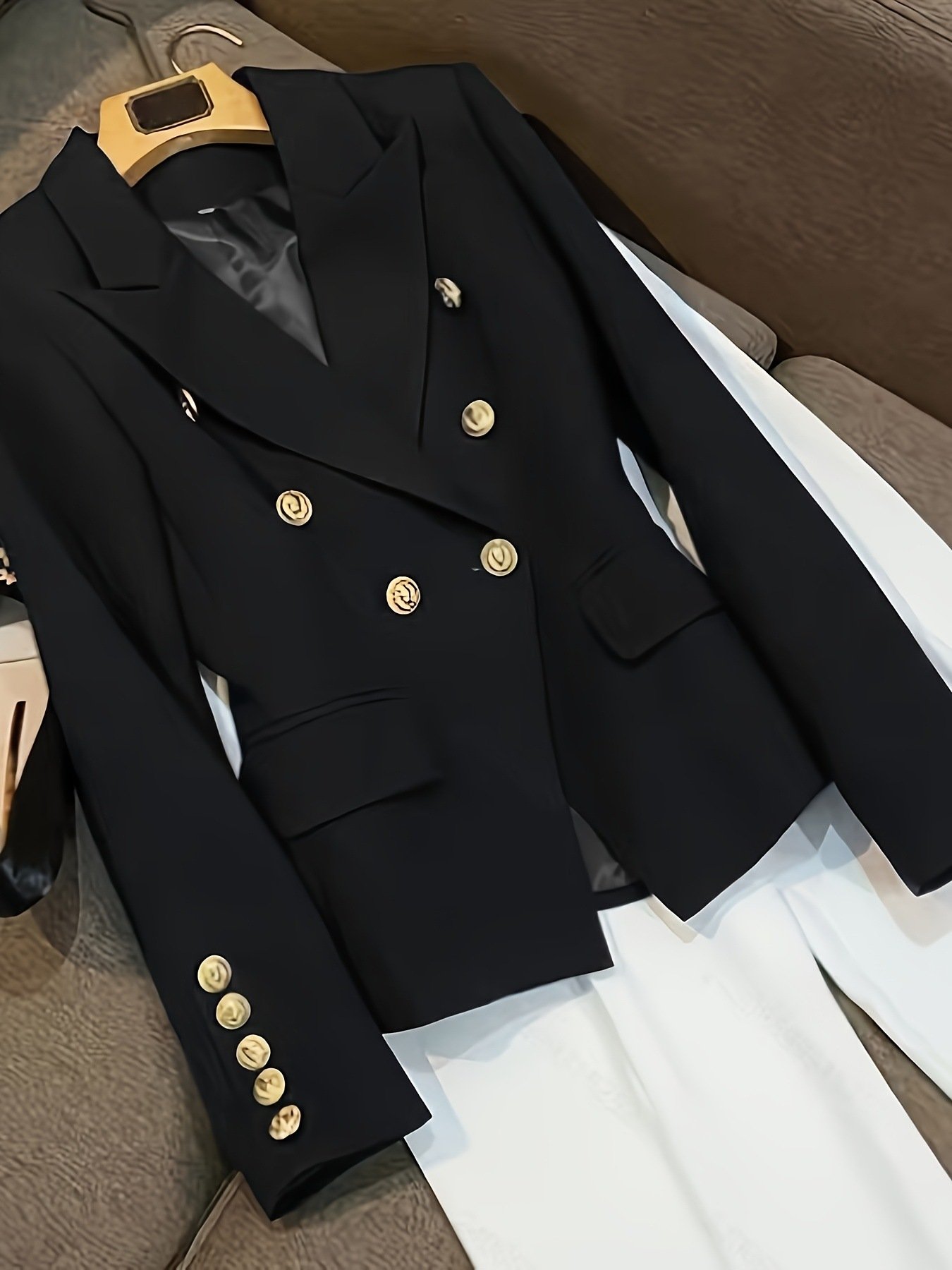 Classy Professional Long-sleeve Double-breasted Blazer - Image 4