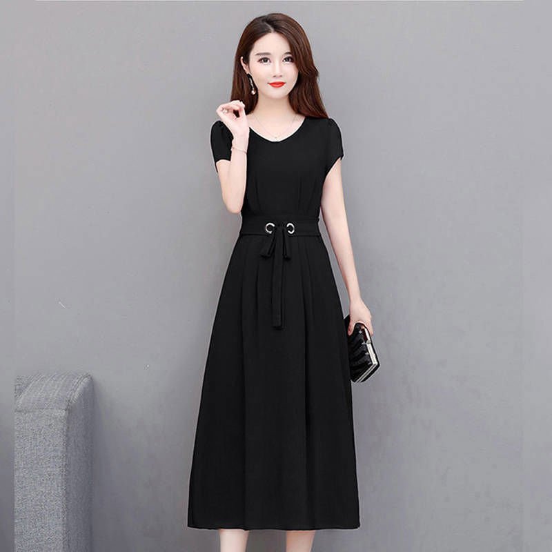 Women's Slim-fitting Short-sleeved Dress - Image 5