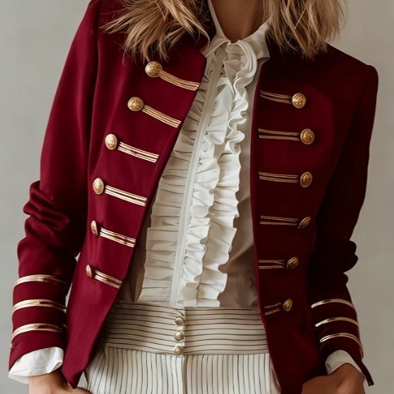 Elegant Smart Navy style gold-button jacket - Image 3
