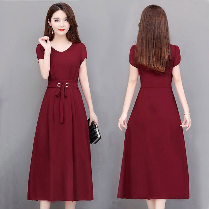 Women's Slim-fitting Short-sleeved Dress - Image 6