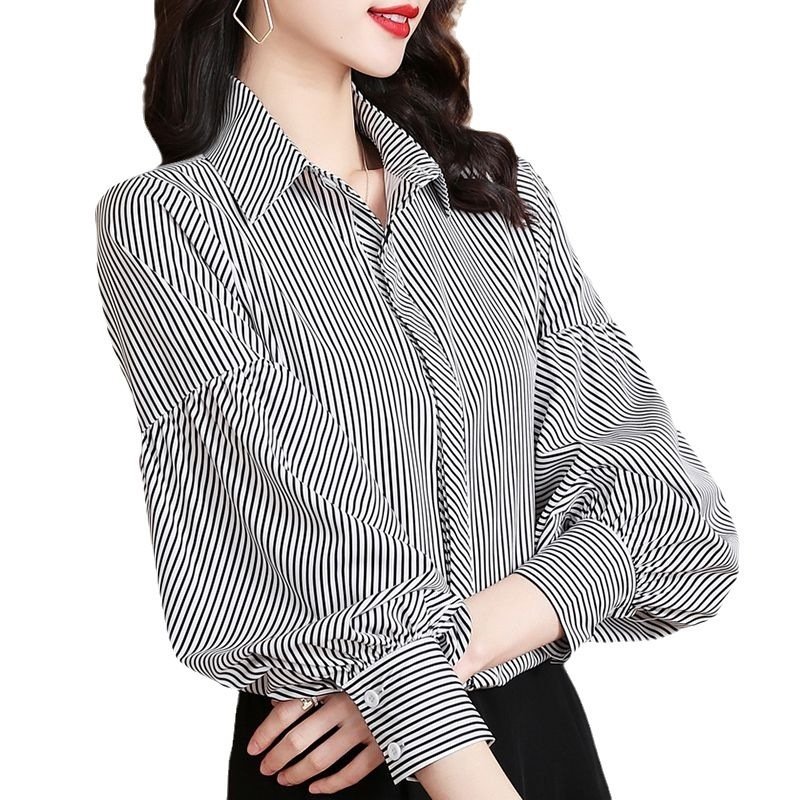 Western-style Chic Top Elegant Long-sleeve Blouse - Image 3