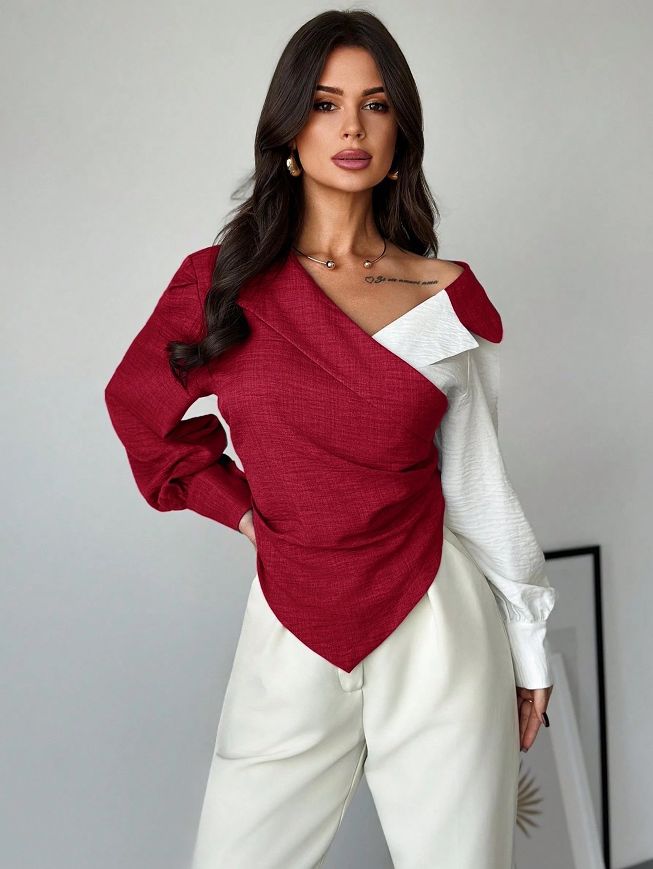 Stylish off-shoulder cardigan top - Image 4