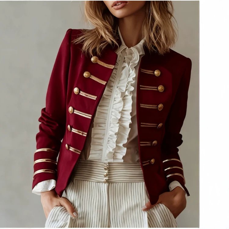 Elegant Smart Navy style gold-button jacket - Image 5