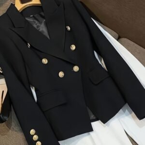 Classy Professional Long-sleeve Double-breasted Blazer