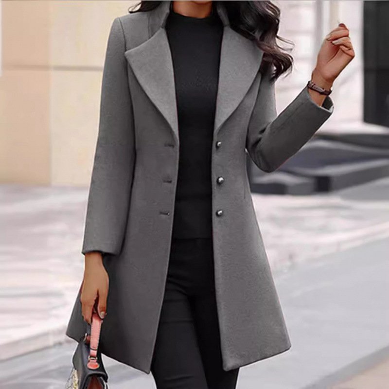 Elegant Winter Wool Coat - Image 3