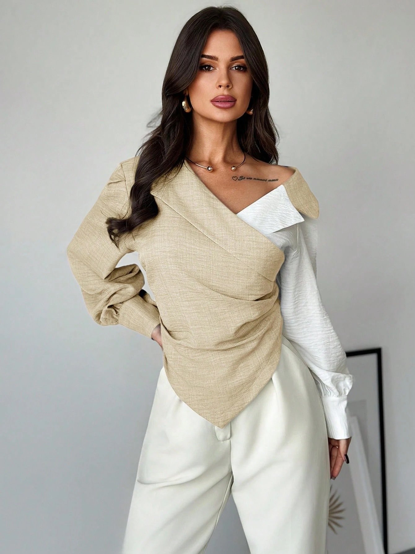 Stylish off-shoulder cardigan top - Image 7