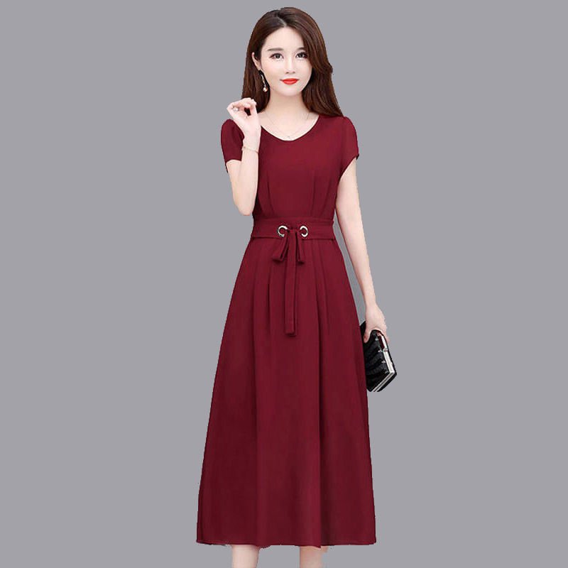 Women's Slim-fitting Short-sleeved Dress - Image 4