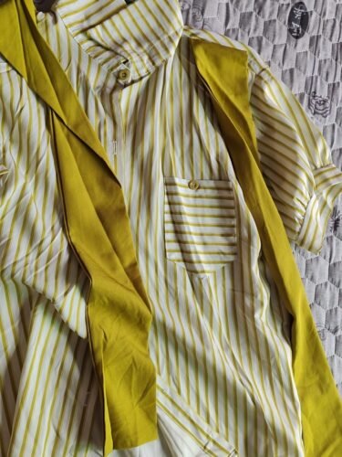 Stylish Korean Stripe Pattern Knot Blouse photo review