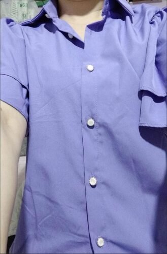 Fashionable Voluminous Tiered Short-Sleeves Blouse photo review