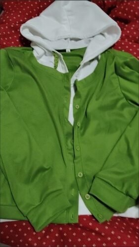 Stylish Color-block Button-up Hooded Cardigan photo review