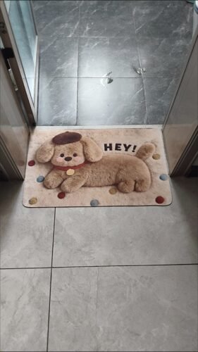 Cute Cartoon Poodle Dog Floor Mat / Bath mat / Doormat photo review
