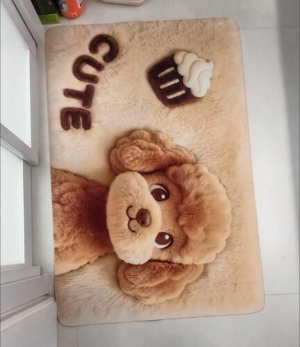 Cute Cartoon Schnoodle Dog Floor Mat / Bath mat / Doormat photo review