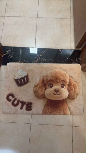 Cute Cartoon Schnoodle Dog Floor Mat / Bath mat / Doormat photo review