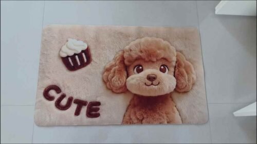 Cute Cartoon Schnoodle Dog Floor Mat / Bath mat / Doormat photo review