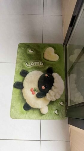 Cute Cartoon Suffolk Sheep Floor Mat / Bath mat / Doormat photo review
