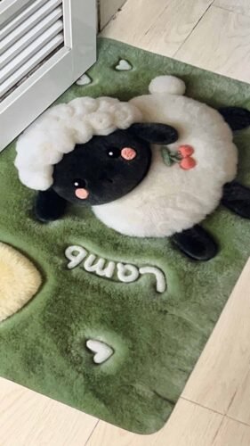 Cute Cartoon Suffolk Sheep Floor Mat / Bath mat / Doormat photo review