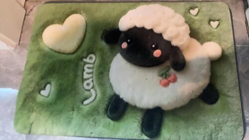 Cute Cartoon Suffolk Sheep Floor Mat / Bath mat / Doormat photo review