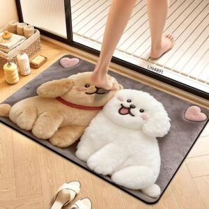Cute Cartoon Buddy Dog Floor Mat / Bath mat / Doormat