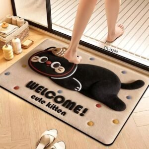 Cute Cartoon Cat Floor Mat / Bath mat / Doormat