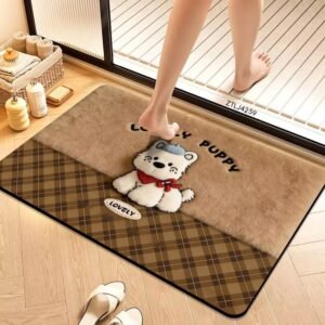 Cute Cartoon Puppy Dog Floor Mat / Bath mat / Doormat