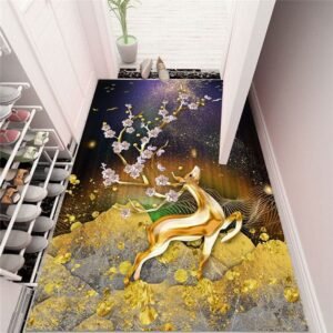 Lavish Golden Sika Deer Rug / Carpet