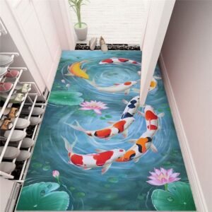 Vibrant Koi Pond Rug / Carpet